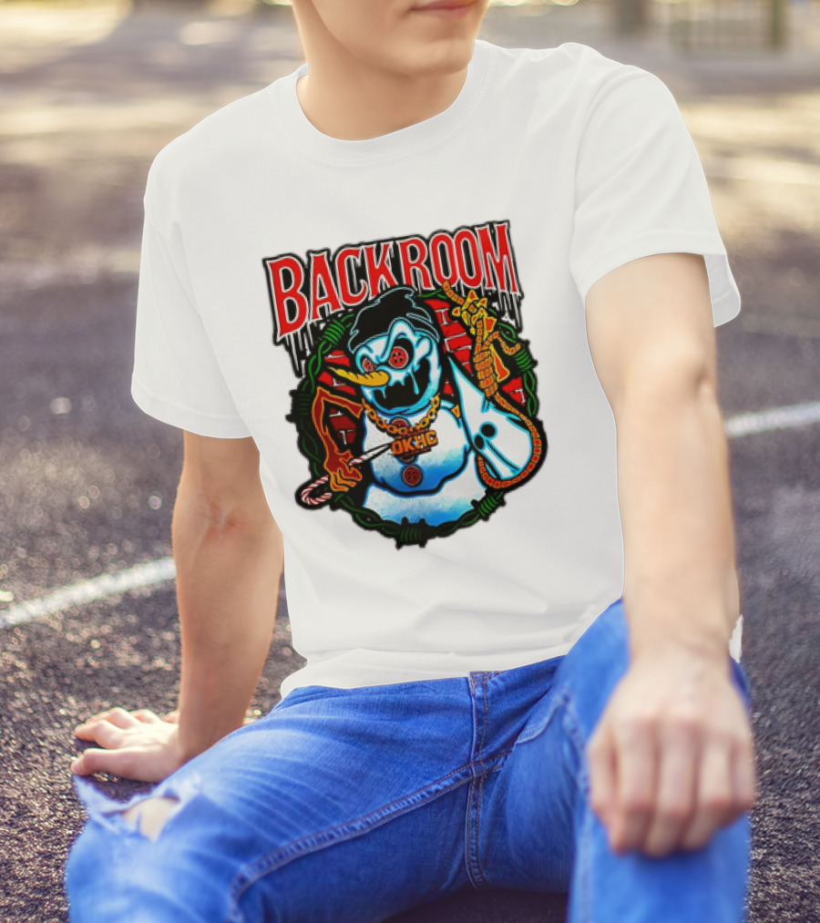 Backroom OKHC Hardcore Snowman Holiday T-Shirt