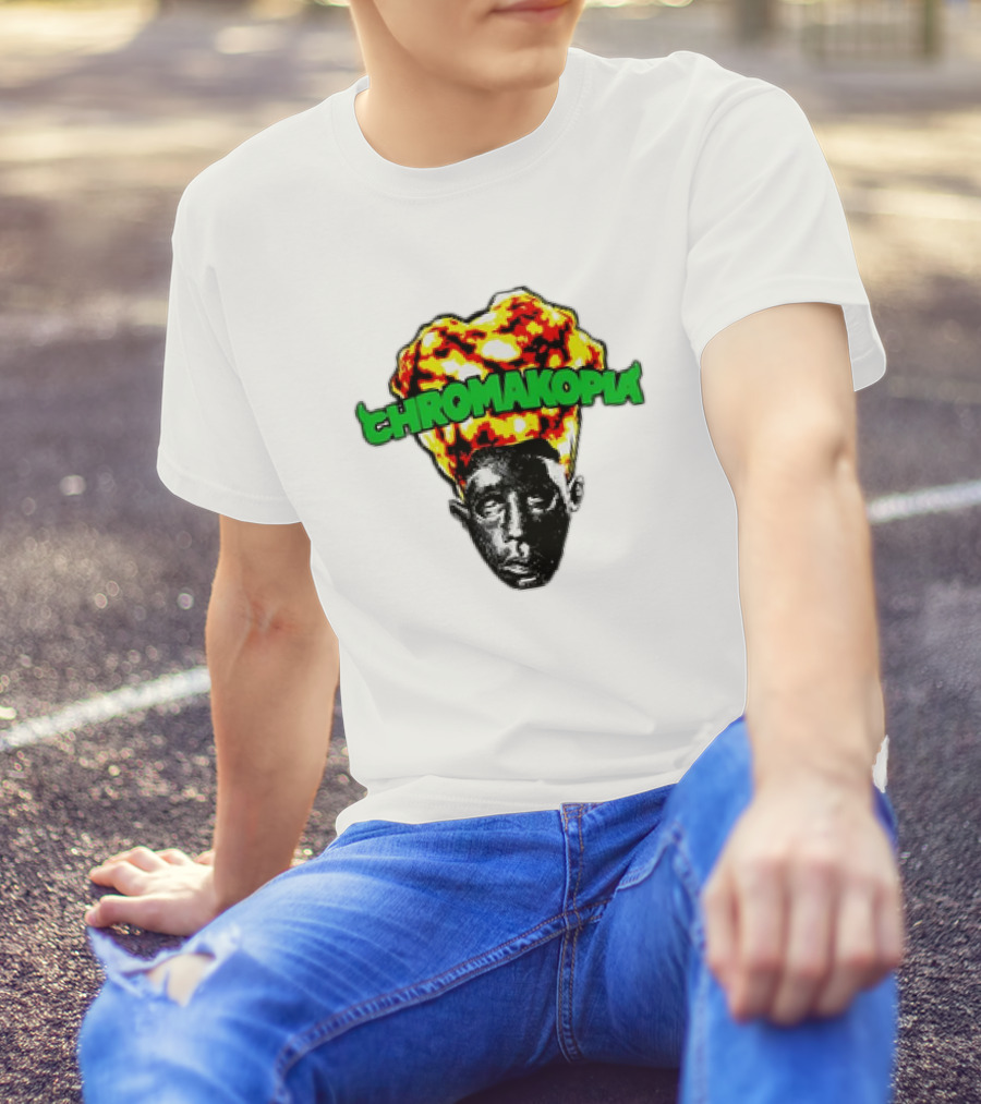 Chromakopia Flaming Head Abstract T-Shirt