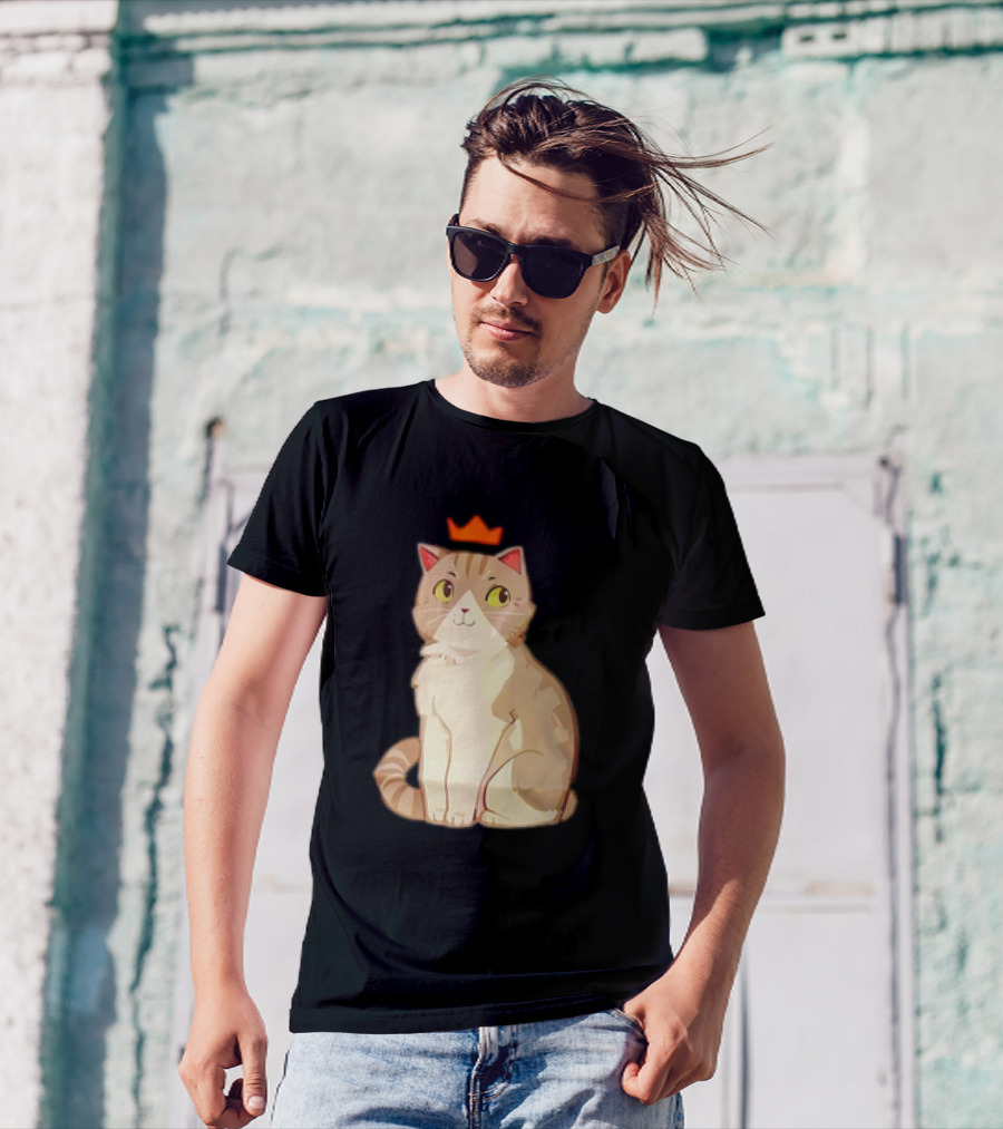 Good Times Cat With Orange Crown T-Shirt