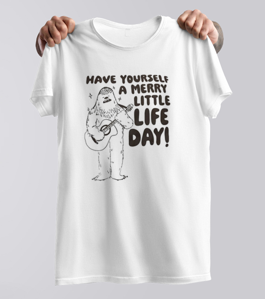 Have Yourself A Merry Little Life Day Chewbacca Playing Guitar T-Shirt