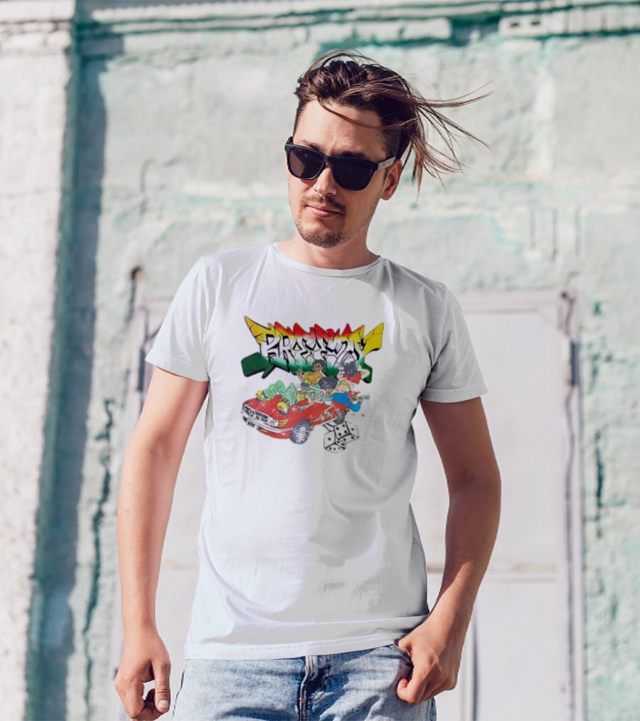Breezy South Africa Cartoon Car Dice T-Shirt
