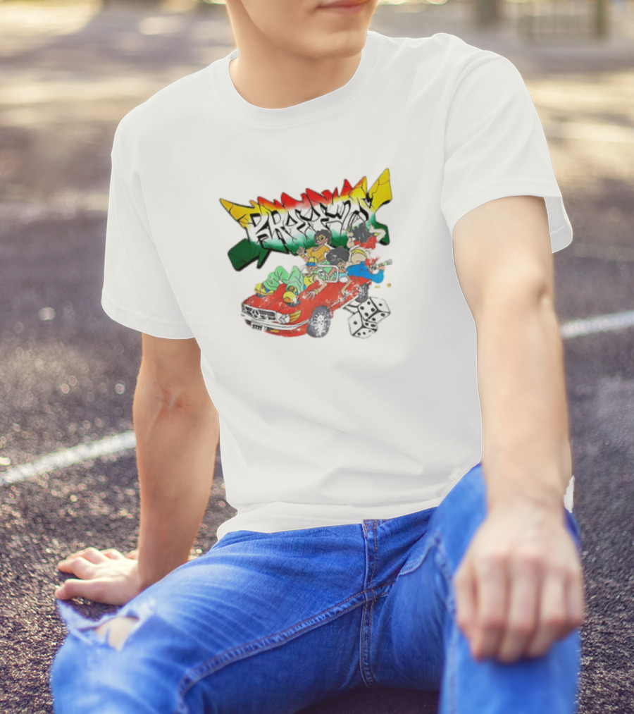 Breezy South Africa Cartoon Car Dice T-Shirt