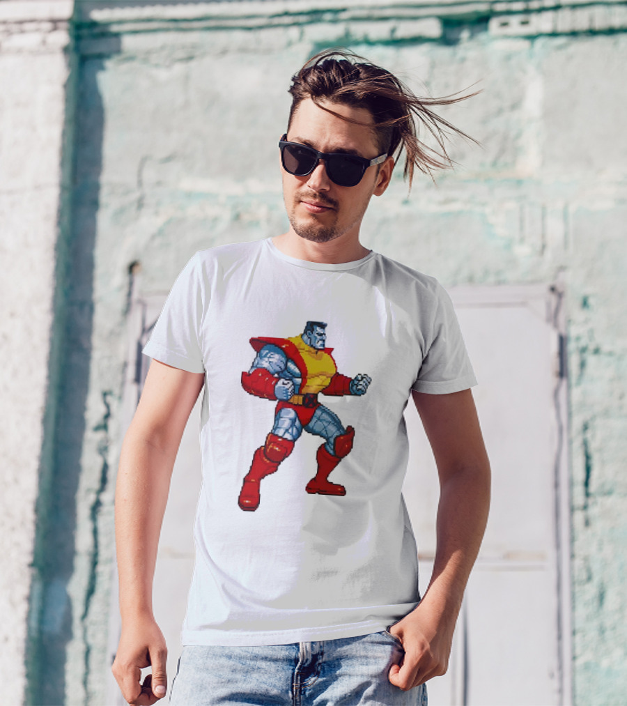 Colossus From X-Men Children Of The Atom Pixel T-Shirt
