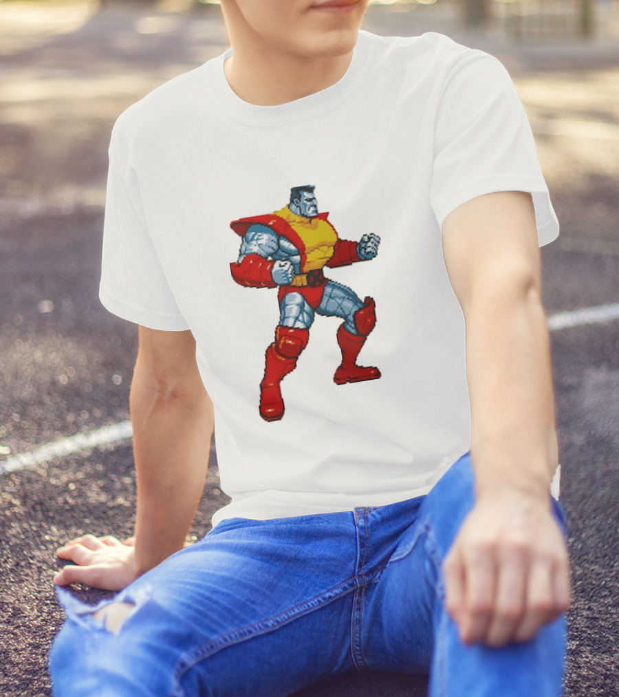 Colossus From X-Men Children Of The Atom Pixel T-Shirt