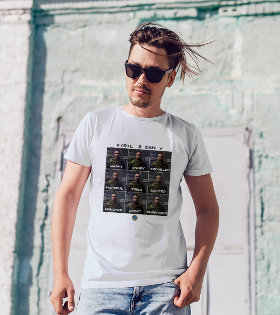 KYRYLO BUDANOV Happy Angry Troubled Hopeful Tired Excited Annoyed Upset Surprised Emotions T-Shirt