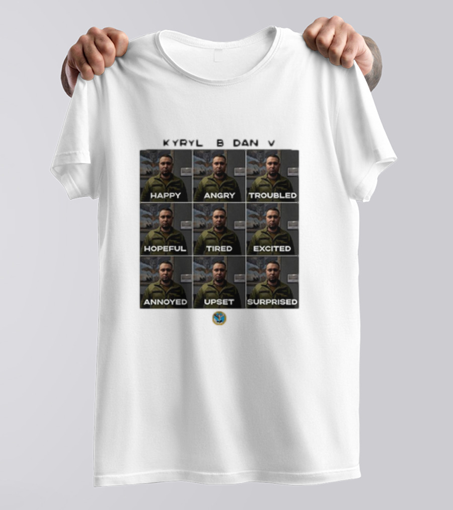 KYRYLO BUDANOV Happy Angry Troubled Hopeful Tired Excited Annoyed Upset Surprised Emotions T-Shirt