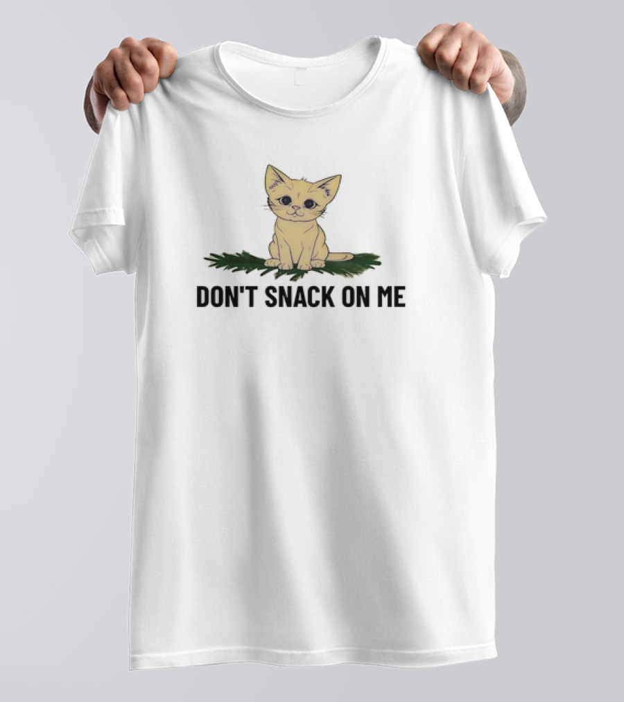Don't Snack On Me Cat Drawing T-Shirt
