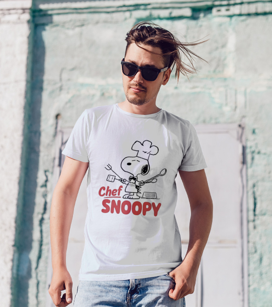 Peanuts Chef Snoopy Cooking Cartoon Character T-Shirt
