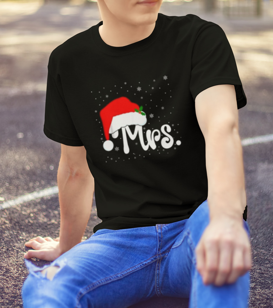 Mrs Santa Claus Christmas Matching Couples T-Shirt