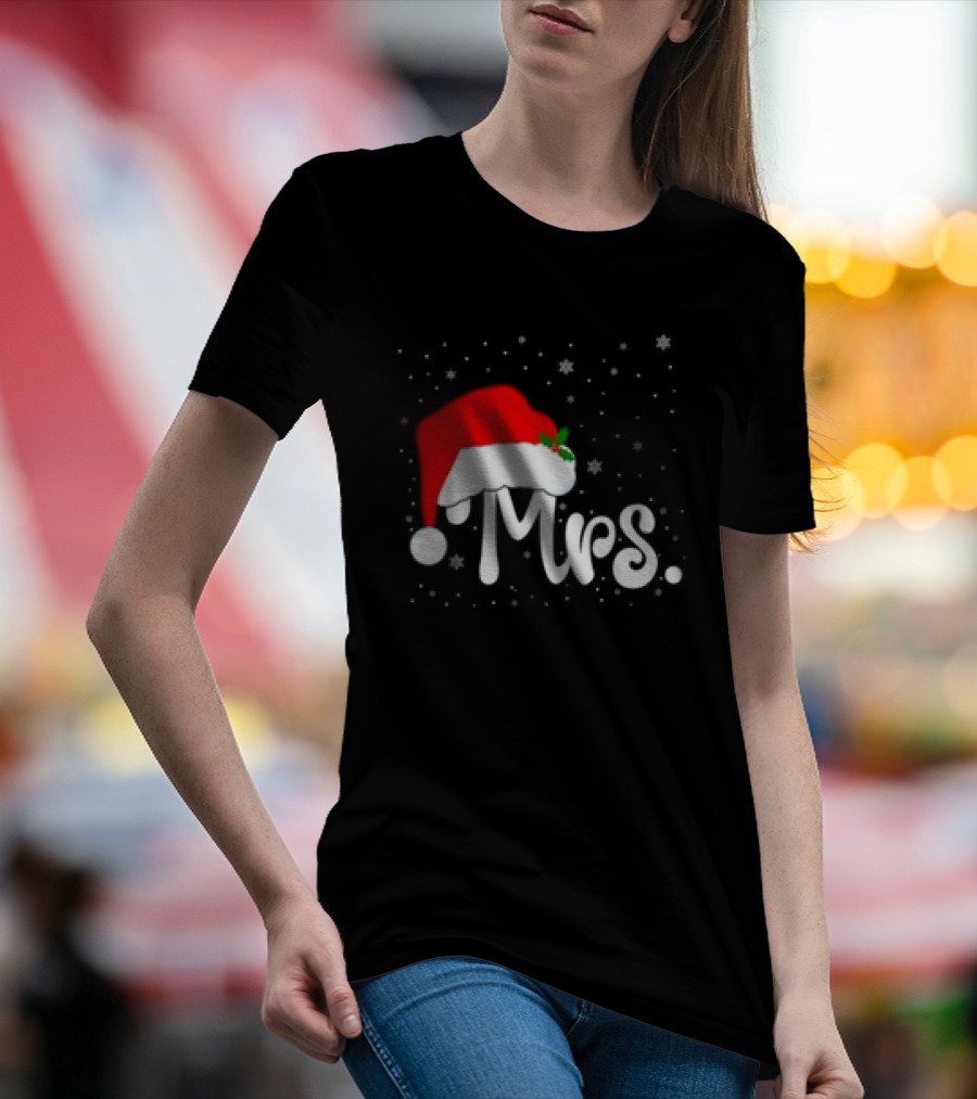 Mrs Santa Claus Christmas Matching Couples T-Shirt