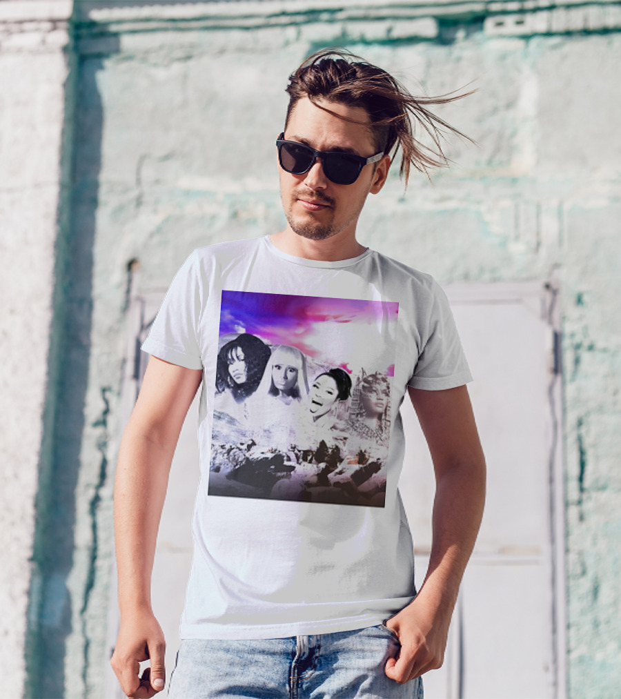 Kingkongkenn My Female Rap Mount Rushmore Nicki Minaj And Rihanna T-Shirt