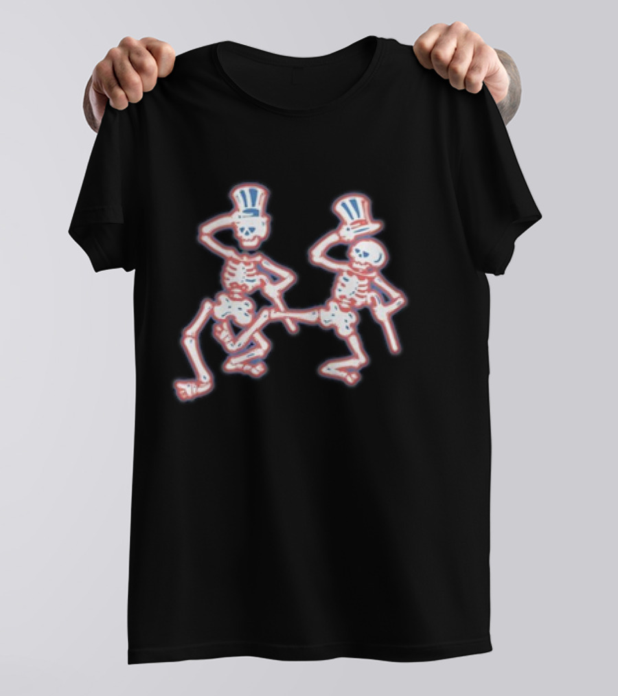 Grateful Dead Top Hat Dancing Skeletons Crewneck T-Shirt
