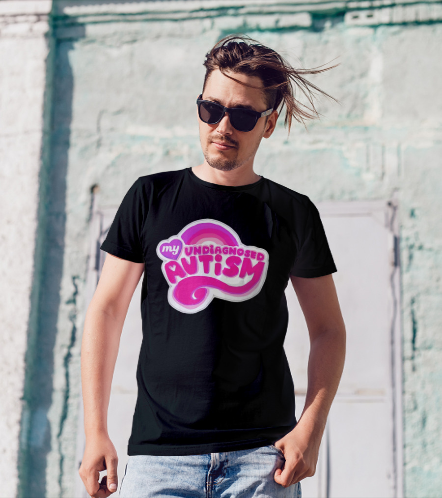 My Undiagnosed Autism Pink Rainbow T-Shirt