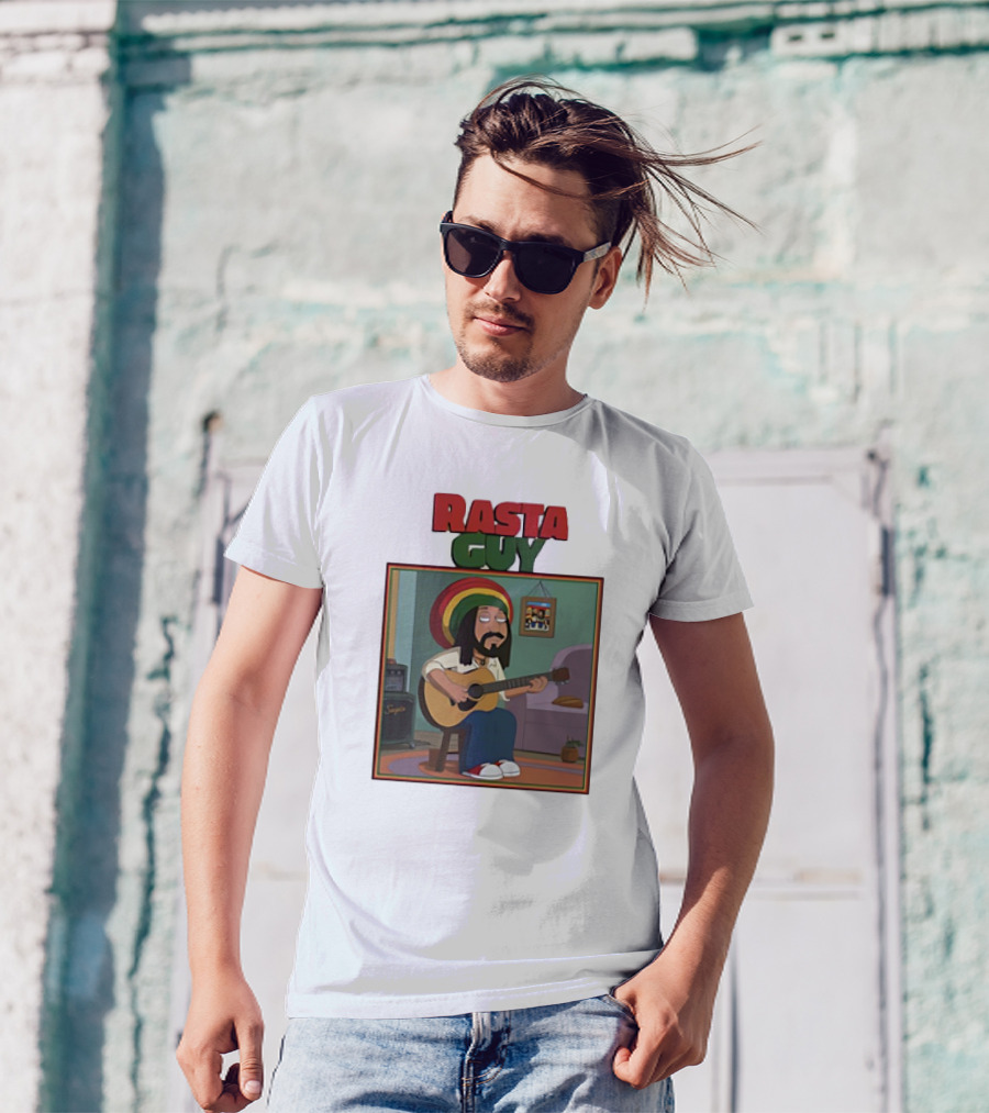 Peter Griffin Playing Guitar With Rasta Hat T-Shirt