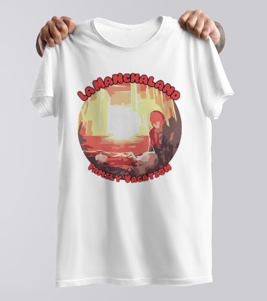 La Manchaland Family Vacation Sci-Fi Adventure Scene T-Shirt
