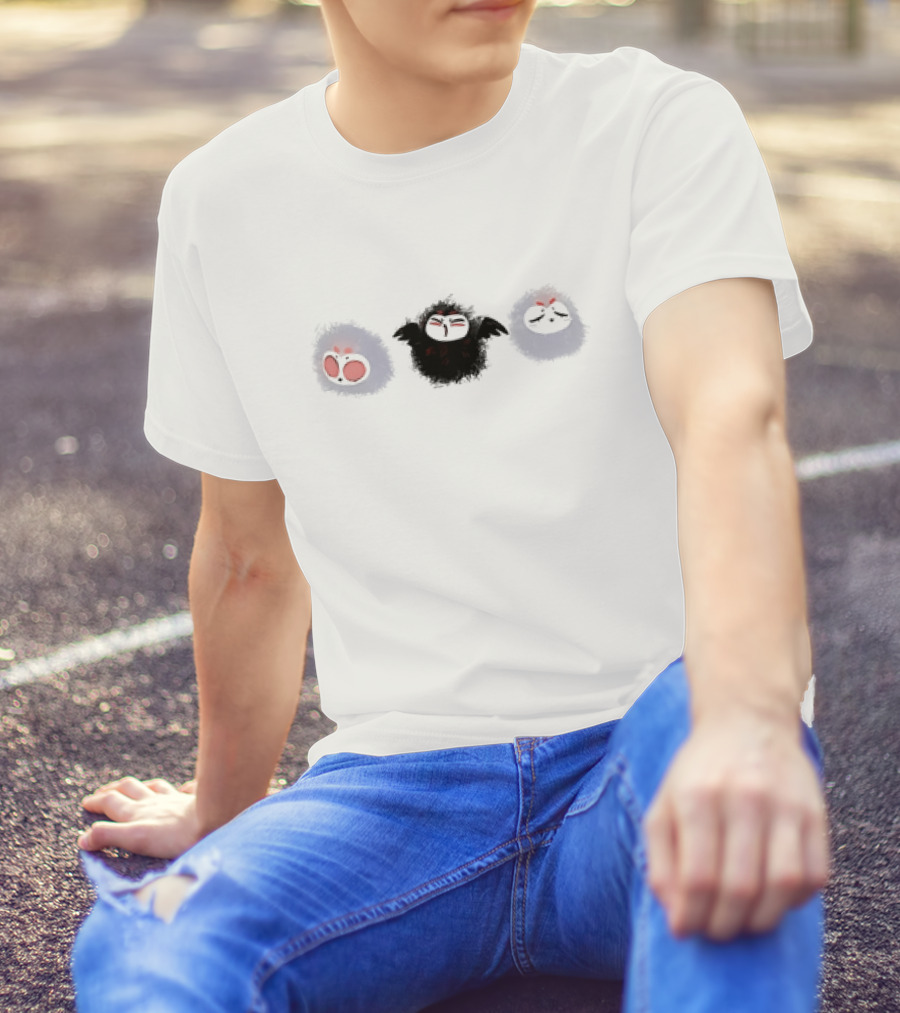 Mini Stolas Cute Fluffy Creatures Trio T-Shirt