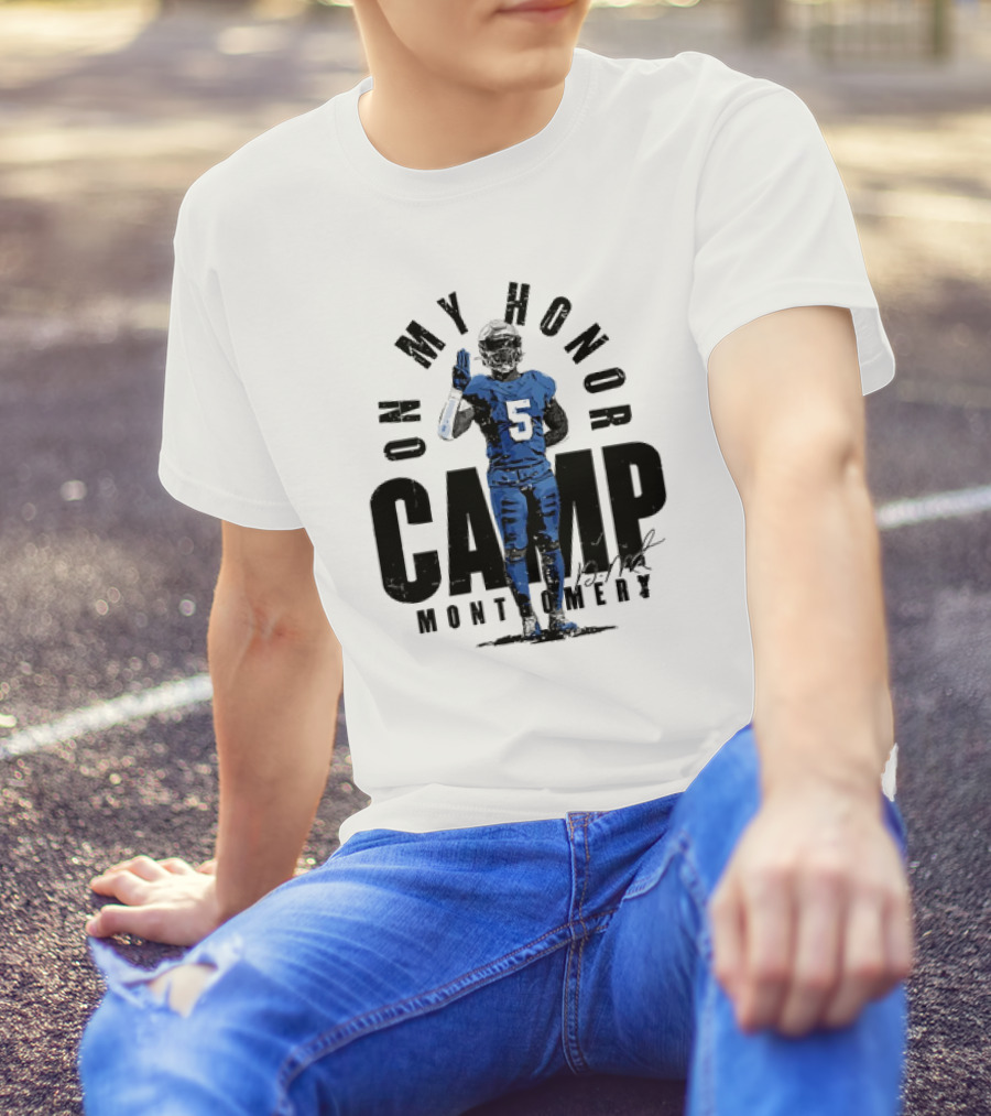 On My Honor Camp Montgomery David Montgomery Signature 5 Football Player T-Shirt