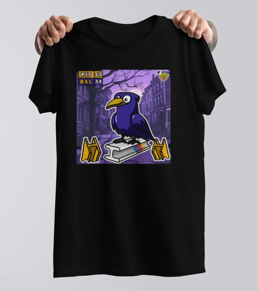 Baltimore Ravens Dominate Pittsburgh Steelers 34-17 Victory Showdown T-Shirt