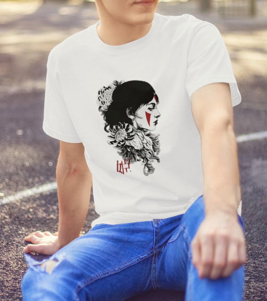Princess Mononoke San Chrysanthemum Japanese Kanji T-Shirt