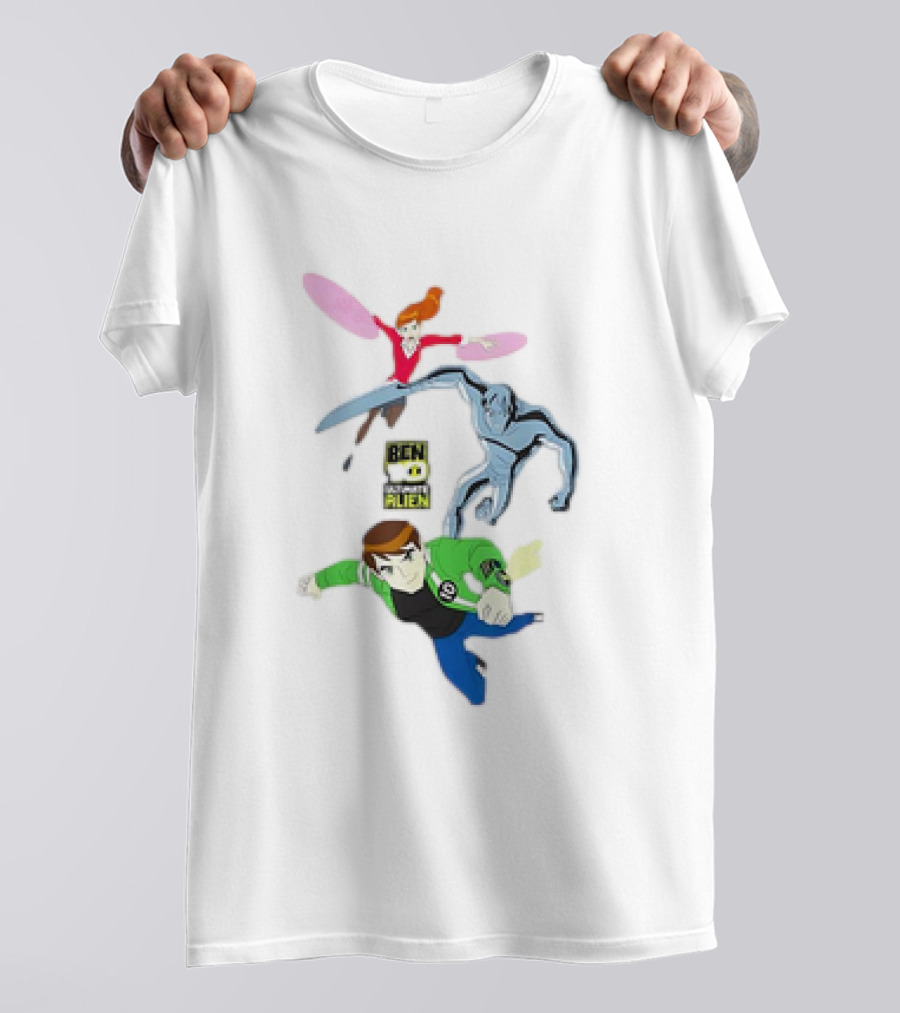 Ben 10 Ultimate Alien Characters Trio Action Flight T-Shirt