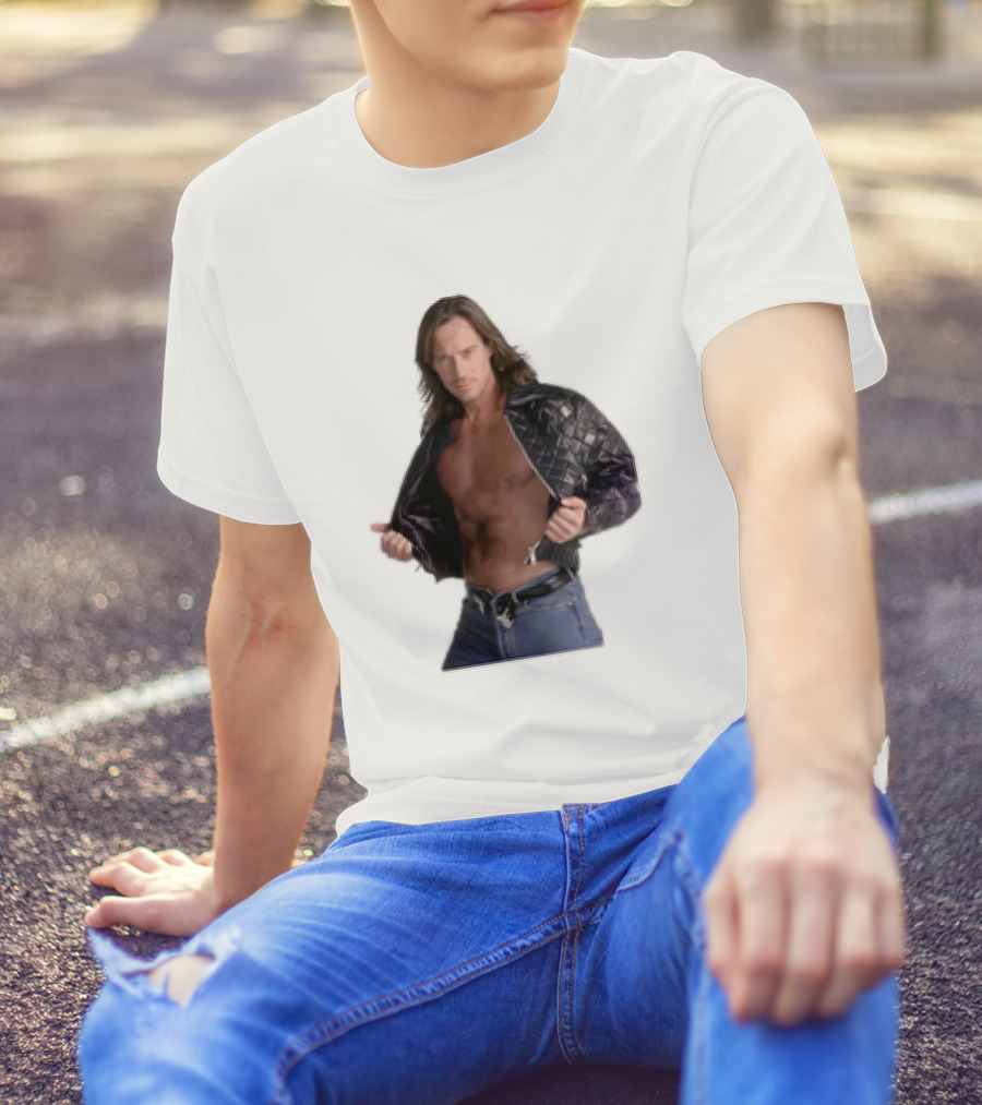 The Night's Kevin Sorbo In Classic Tough-Guy Leather Look T-Shirt