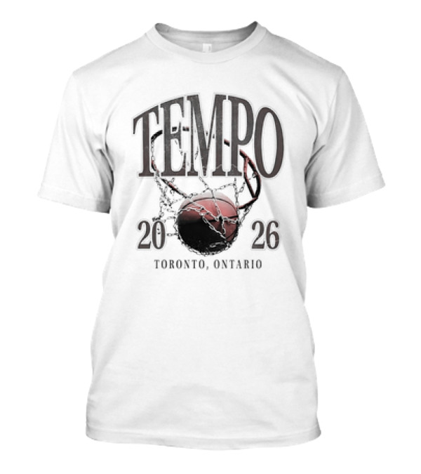 Toronto Tempo Basketball 2026 Toronto Ontario Tempo Basketball Hoop T-Shirt