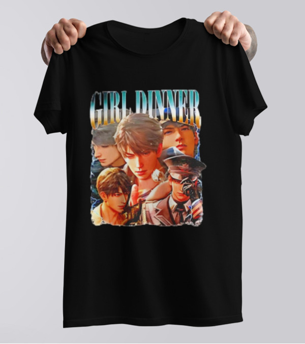 Girl Dinner Caleb Love Deepspace Anime Collage T-Shirt