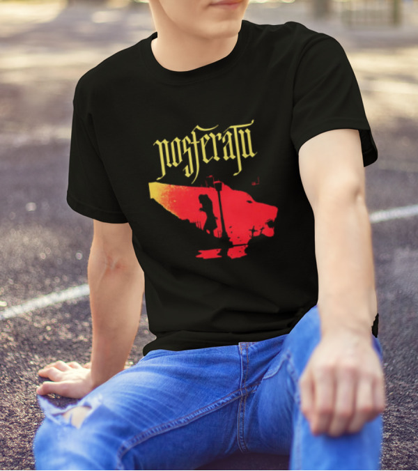 Nosferatu Vampire Silhouette Boat Scene T-Shirt