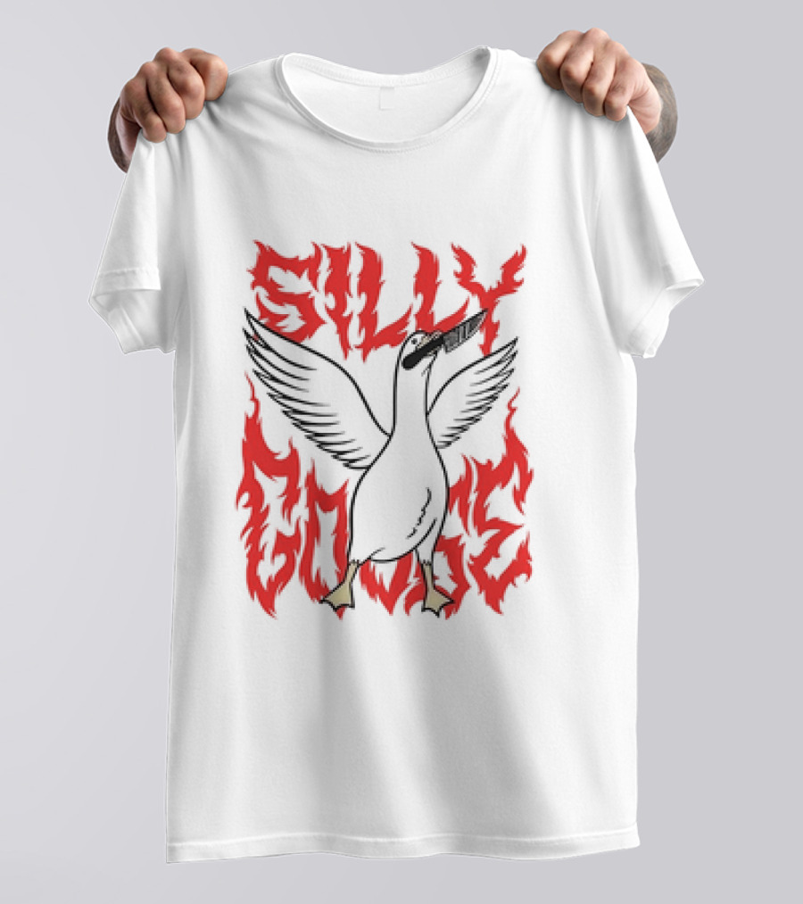 Silly Goose Tragic Girls Goose With Knife T-Shirt