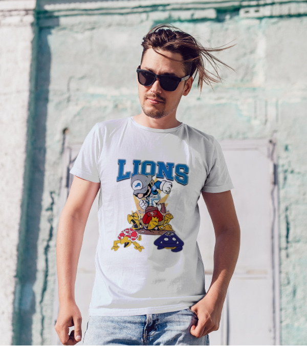 Lions Mario Stomps 49ers Chiefs Ravens T-Shirt