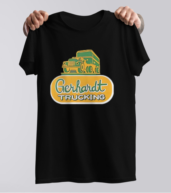 Gerhardt Trucking Vintage Green And Yellow Truck T-Shirt