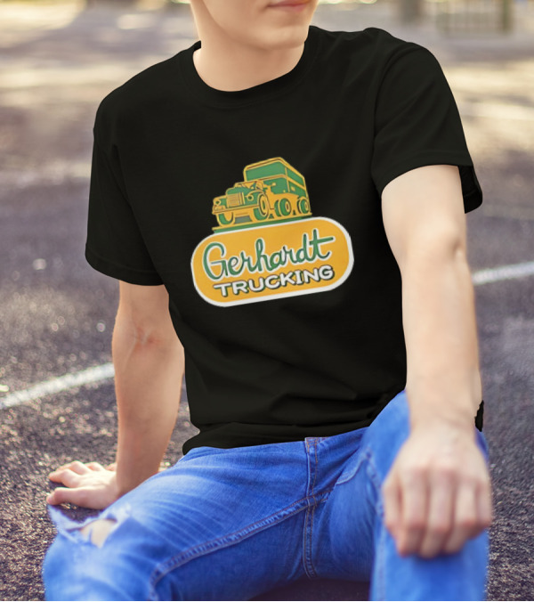 Gerhardt Trucking Vintage Green And Yellow Truck T-Shirt