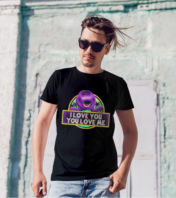 I Love You You Love Me Barney Dinosaur Jurassic Park Mashup T-Shirt