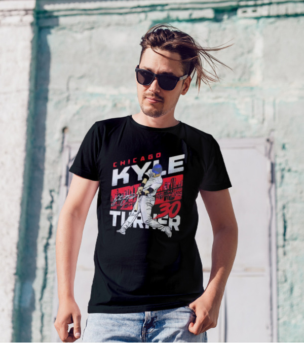Chicago Kyle Tucker 30 Baseball City Skyline Signature T-Shirt