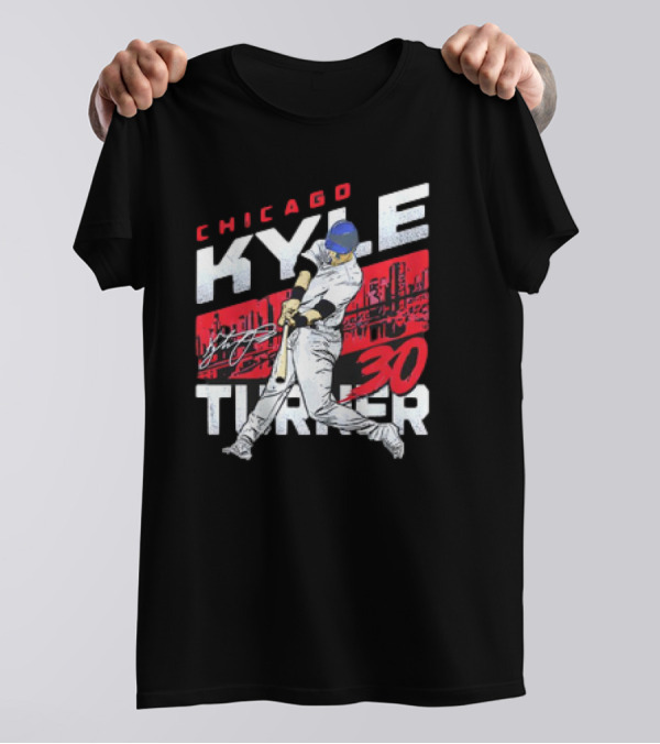 Chicago Kyle Tucker 30 Baseball City Skyline Signature T-Shirt