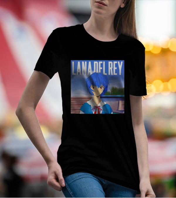Lana Del Rey Born To Die Anime Rei Ayanami Blue Hair T-Shirt