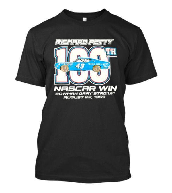 Richard Petty 100th NASCAR Win Bowman Gray Stadium August 22 1969 T-Shirt