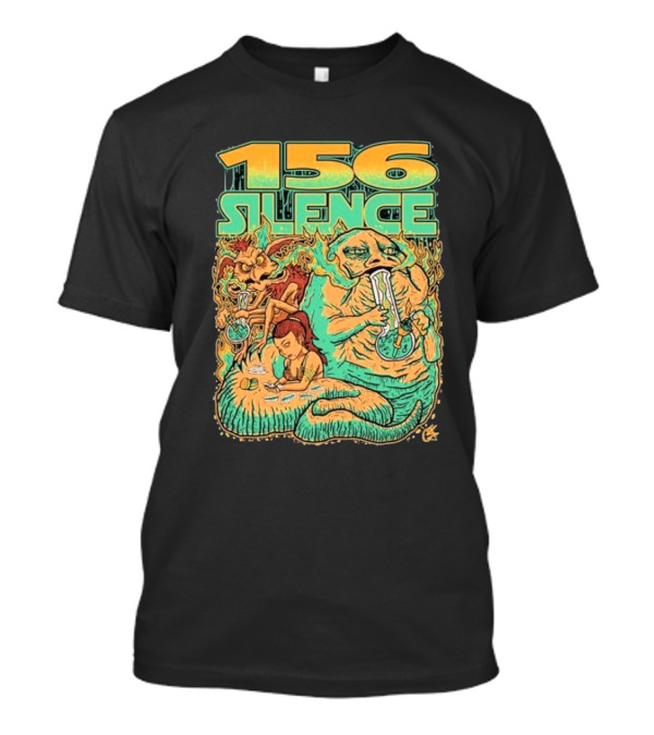 156 Silence Creature Smoking And Relaxing Psychedelic Art T-Shirt
