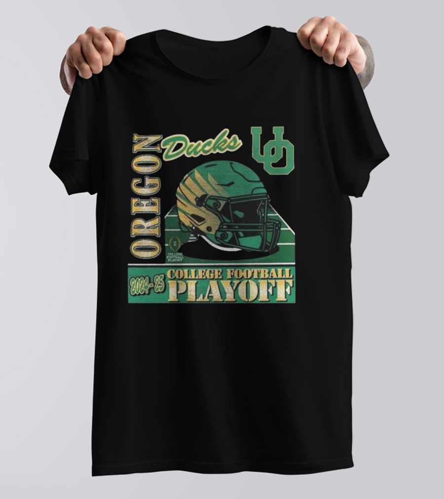 Oregon Ducks 2024-25 College Football Playoff Helmet NCAA Division T-Shirt
