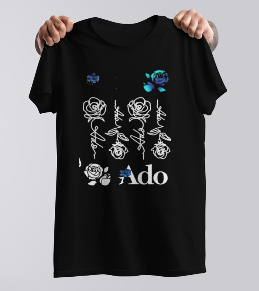 Ado World Tour 2025 Blue Rose Harajuku Roses T-Shirt