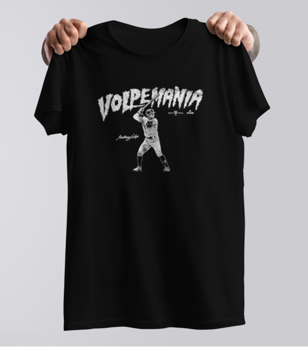 Anthony Volpe Volpemania Baseball Player Silhouette T-Shirt