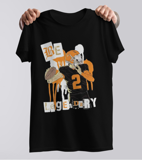 Be Legendary Cleveland Browns Football Player Number 2 T-Shirt