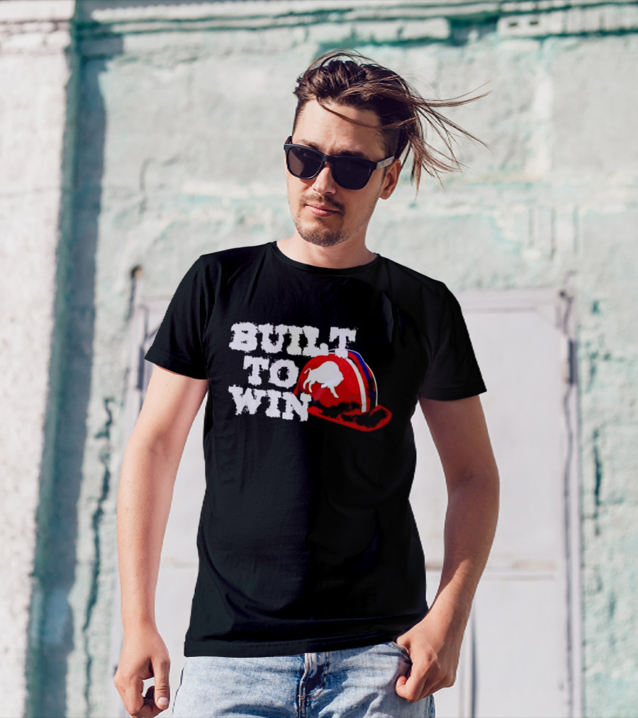 Built To Win Buffalo Bills Helmet Logo T-Shirt