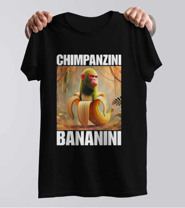Chimpanzini Bananini Italian Brainrot Jungle Fusion T-Shirt