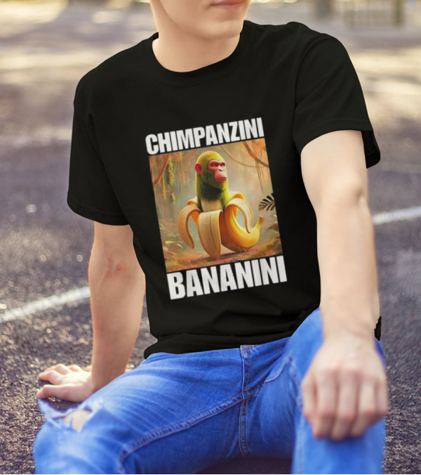 Chimpanzini Bananini Italian Brainrot Jungle Fusion T-Shirt