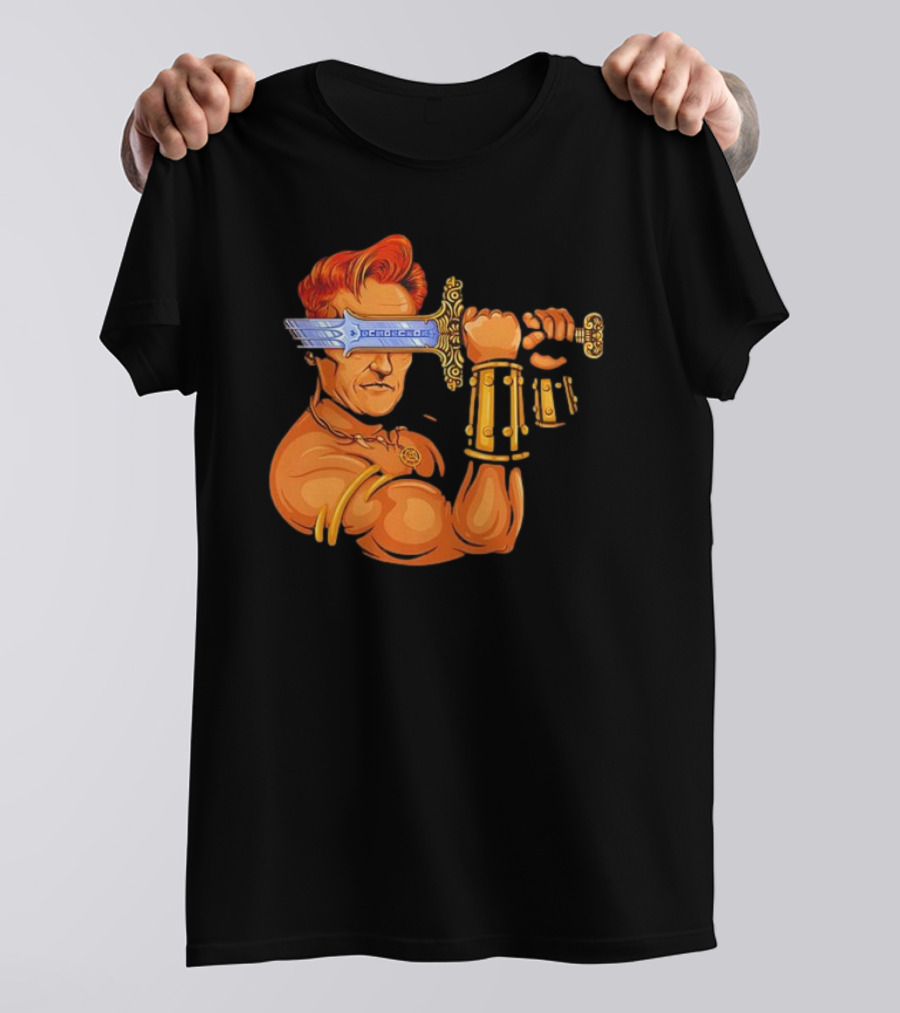 Conan O'Brien Barbarian Parody Sword T-Shirt
