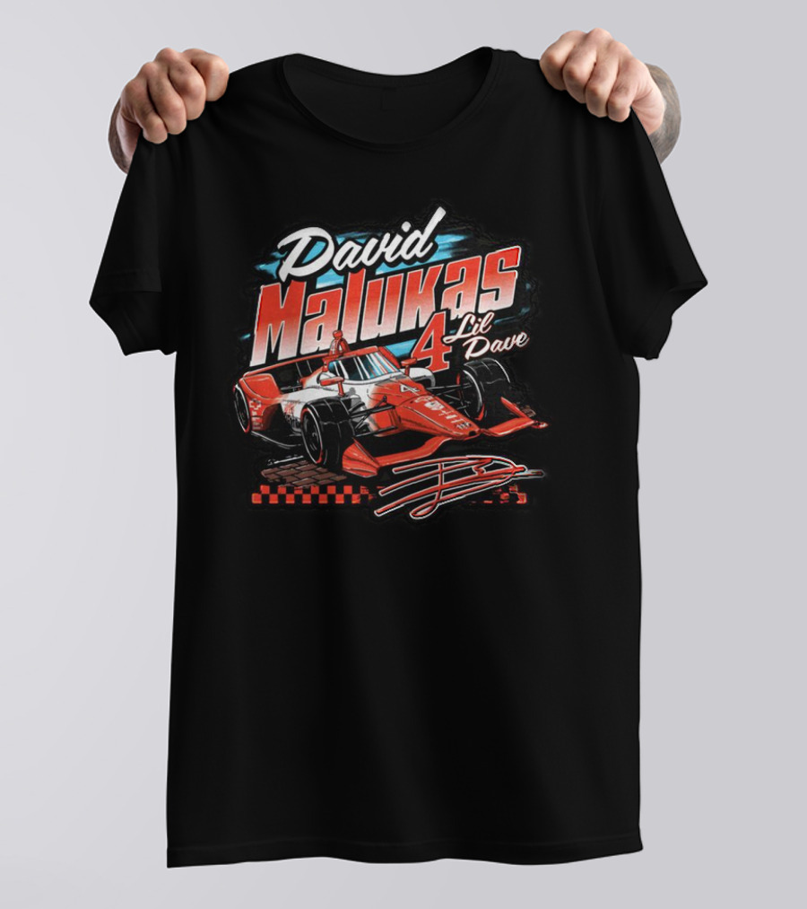 David Malukas Racecar 4 Lil Dave Racing Tribute Motorsports T-Shirt