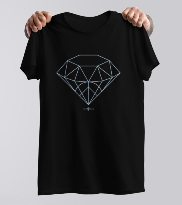 Diamond Life Rotowear Geometric Crystal Outline T-Shirt