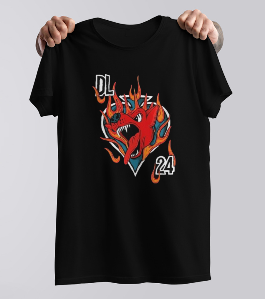 DL 24 Download Festival The King 2024 Event Flaming Red Dog Emblem T-Shirt