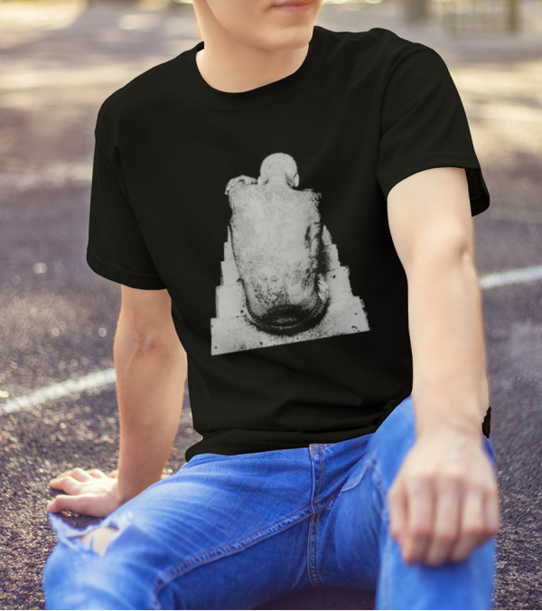 "Ekkstacy Tattooed Figure Sitting On Staircase Design" T-Shirt